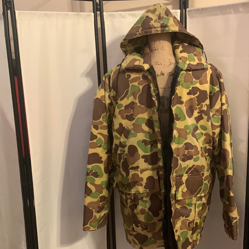 Stearns Large Camouflage hunting/rain jacket. $30.